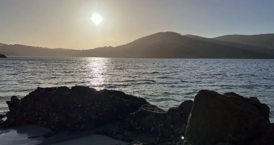 Atardecer en la playa de Vidreiro, O Vicedo