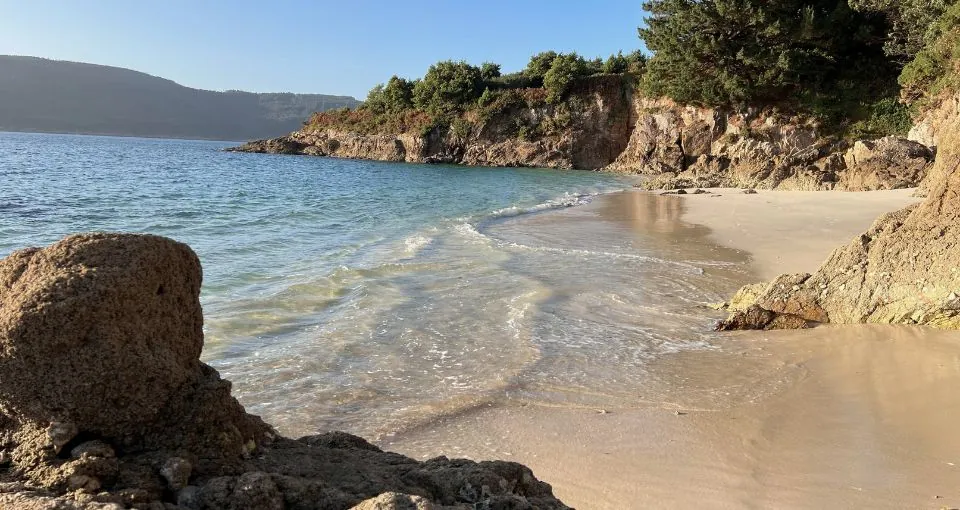 Playa de Vidreiro, junto al puerto de O Vicedo